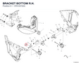 BRACKET BOTTOM  R.H. 97612372AA diagram position