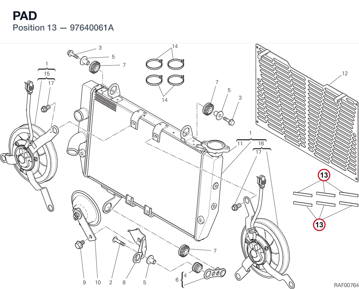 PAD 97640061A diagram position