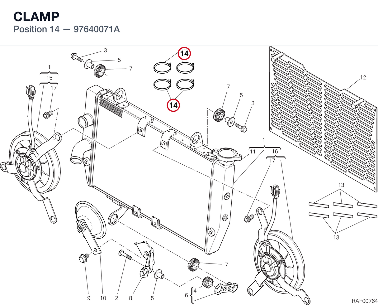 CLAMP 97640071A diagram position