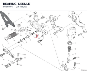 BEARING, NEEDLE 97640121A diagram position