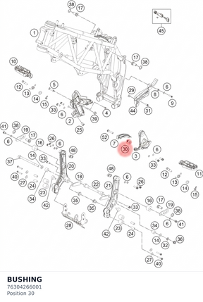 Diagram preview: BUSHING (76304266001)