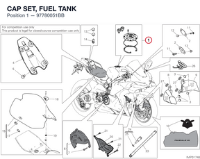 CAP SET, FUEL TANK 97780051BB diagram position