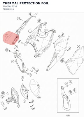Diagram preview: THERMAL PROTECTION FOIL (79008013050)