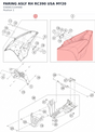 Diagram preview: FARING ASLY RH RC390 USA MY20 (93808151044AB)