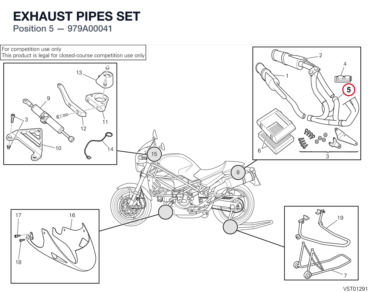 EXHAUST PIPES SET