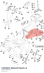 Diagram preview: FOOTREST BRACKET REAR L/S (6900304800033S)