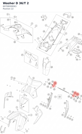 Diagram preview: Washer D 36/T 2 (60708008063)