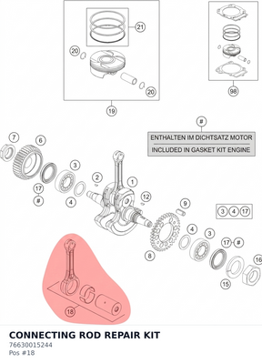 Diagram preview: CONNECTING ROD REPAIR KIT (76630015244)