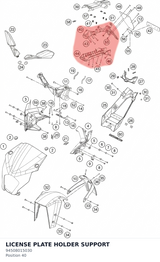 Diagram preview: LICENSE PLATE HOLDER SUPPORT (94508015030)