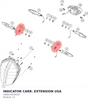 Diagram preview: INDICATOR CARR. EXTENSION USA (C66014525010)