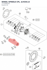 Diagram preview: WHEEL SPINDLE CPL. '13 (77710085044)