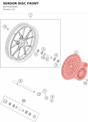 Diagram preview: SENSOR DISC FRONT (90142020000)