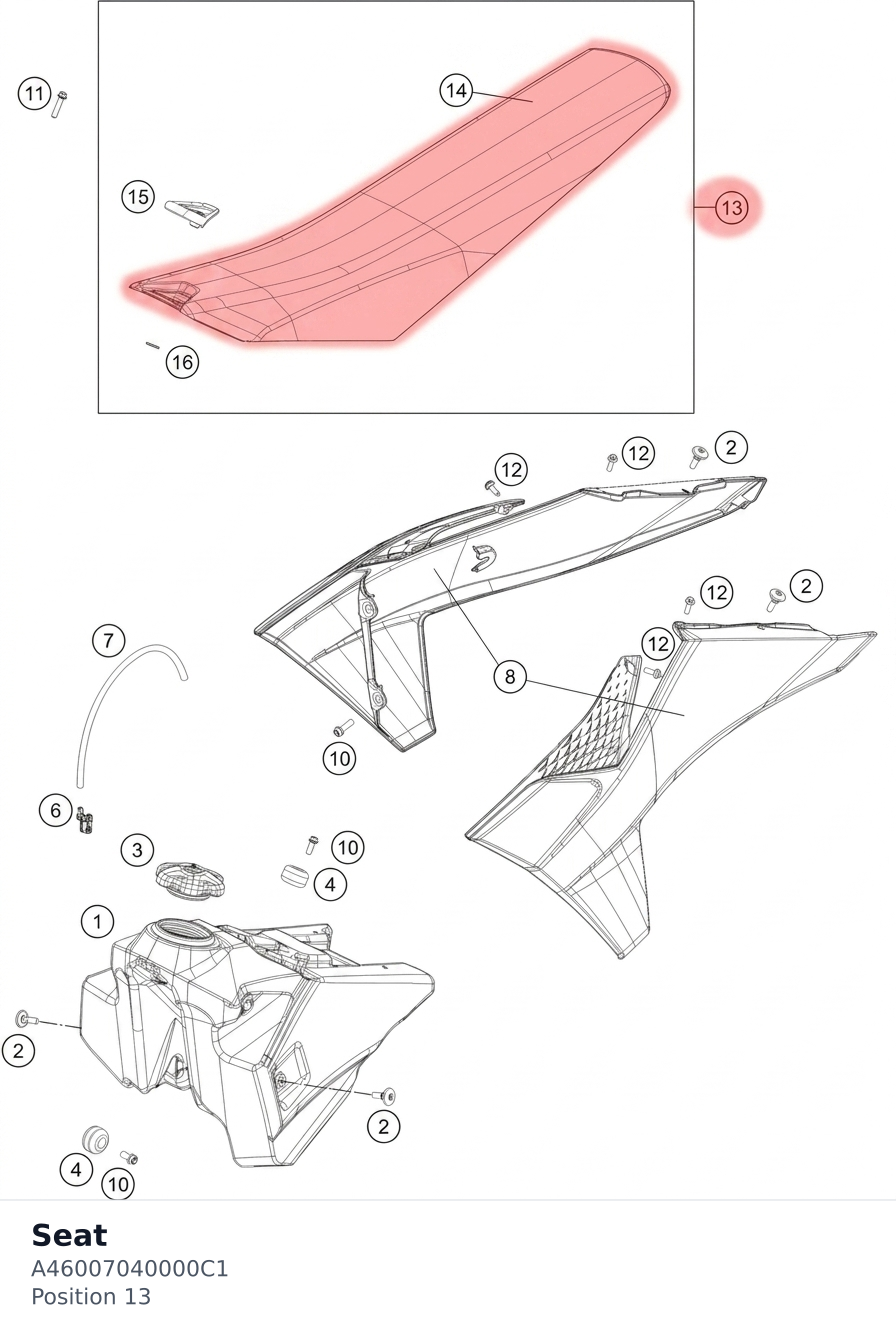 Diagram preview: Seat (A46007040000C1)