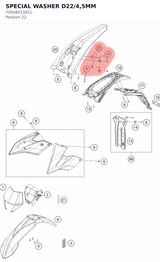 Diagram preview: SPECIAL WASHER D22/4,5MM (70008013051)
