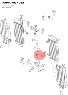 Diagram preview: RADIATOR HOSE (79435024000)