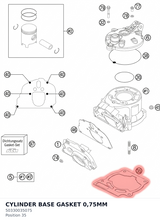 Diagram preview: CYLINDER BASE GASKET 0,75MM (50330035075)