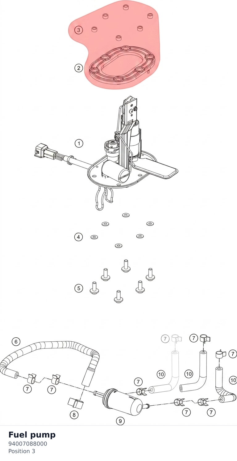 Diagram preview: Fuel pump (94007088000)