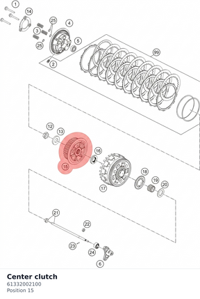 Diagram preview: Center clutch (61332002100)
