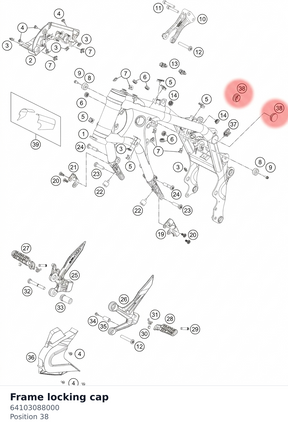 Diagram preview: Frame locking cap (64103088000)