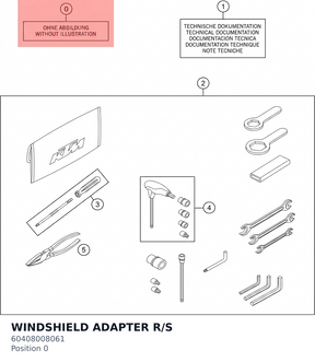 Diagram preview: WINDSHIELD ADAPTER R/S (60408008061)