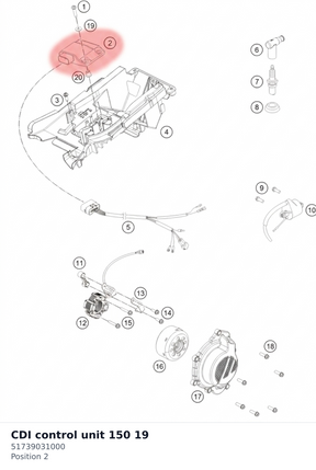 Diagram preview: CDI control unit 150 19 (51739031000)