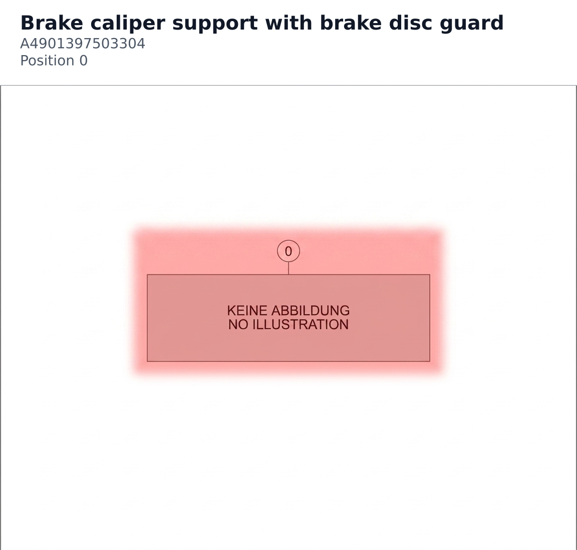 Diagram preview: Brake caliper support with brake disc guard (A4901397503304)
