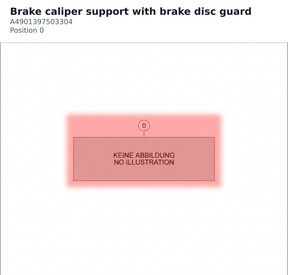 Diagram preview: Brake caliper support with brake disc guard (A4901397503304)