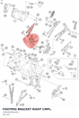 Diagram preview: FOOTPEG BRACKET RIGHT CMPL. (7690303904401)