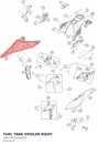 Diagram preview: FUEL TANK SPOILER RIGHT (A60708051000EDA)