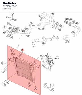 Diagram preview: Radiator (61735010100)