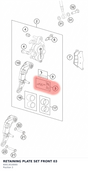 Diagram preview: RETAINING PLATE SET FRONT 03 (60013018000)