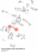 Diagram preview: Screw button head step M5x6.5 (J900000500900)