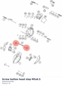 Diagram preview: Screw button head step M5x6.5 (J900000500900)