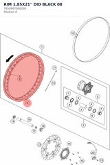Diagram preview: RIM 1,85X21'' DID BLACK      08 (7650907000030)
