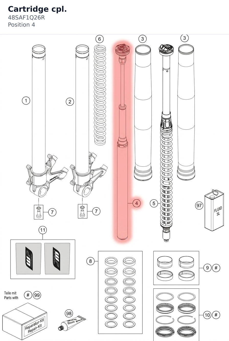 Diagram preview: Cartridge cpl. (48SAF1Q26R)