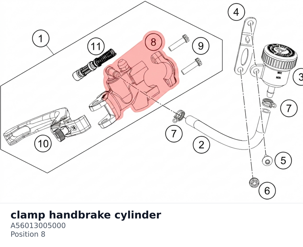 Diagram preview: clamp handbrake cylinder (A56013005000)