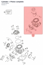 Diagram preview: Cylinder + Piston complete (55530038000)