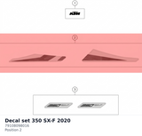 Diagram preview: Decal set 350 SX-F 2020 (79108098016)