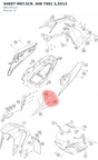 Diagram preview: SHEET MET.SCR. DIN 7981 3,5X13 (J981350133)