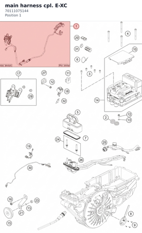 Diagram preview: main harness cpl. E-XC (70111075144)