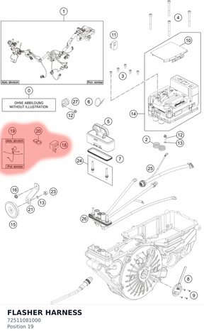 Diagram preview: FLASHER HARNESS (72511081000)