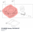 Diagram preview: CYLINDER &amp; PISTON KIT (90630038000)