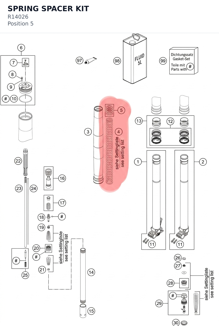 Diagram preview: SPRING SPACER KIT (R14026)
