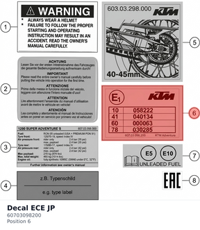Diagram preview: Decal ECE JP (60703098200)