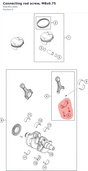 Diagram preview: Connecting rod screw, M8x0.75 (63630013000)