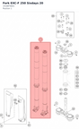 Diagram preview: Fork EXC-F 250 Sixdays 20 (14188T6601)