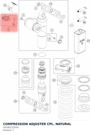 Diagram preview: COMPRESSION ADJUSTER CPL. NATURAL (50180213S34)