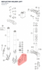 Diagram preview: REFLECTOR HOLDER LEFT (95812083000)
