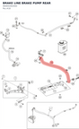 Diagram preview: BRAKE LINE BRAKE PUMP REAR (A60642002000)
