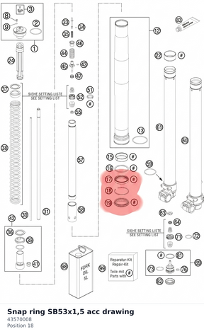 Diagram preview: Snap ring SB53x1,5 acc drawing (43570008)